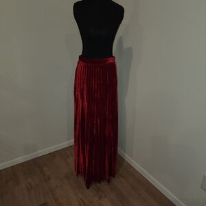 Vici Red Velvet Maxi Skirt